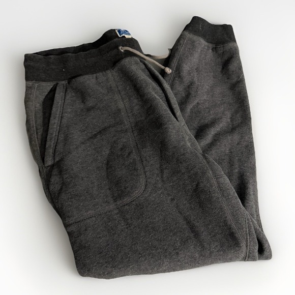 J.Crew Knot Goods Cozy Gray Cargo Joggers Cuffed Ankles Drawstring Pockets Sz L - Picture 4 of 9